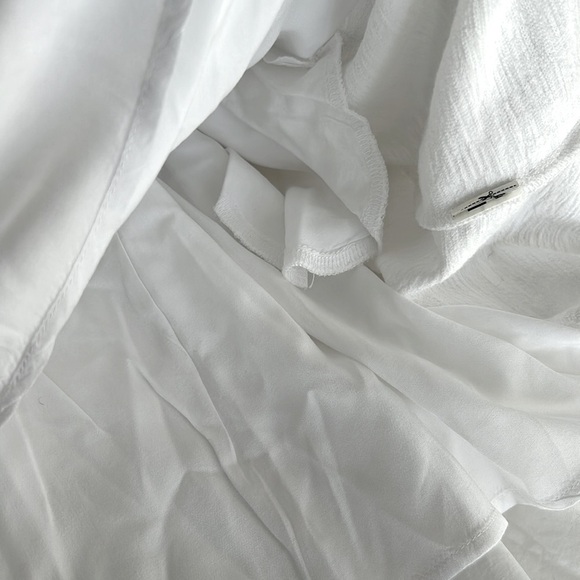 English Factory Mini Dress Cotton Terry In White size Medium - Picture 7 of 10